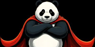 Team Super Panda mascot - a cute panda character